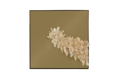 Phillips Collection Aura Crystal , Brass Frame, Square Peninsula Mirror