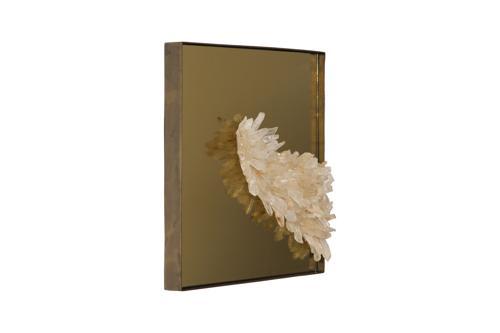 Phillips Collection Aura Crystal , Brass Frame, Square Peninsula Mirror
