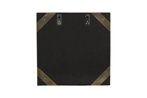 Phillips Collection Aura Crystal , Brass Frame, Square Peninsula Mirror