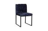 Phillips Collection Frozen Dining Deluxe Blue Matte Black Metal Frame Chair