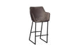 Phillips Collection Sienna Velvet Taupe Matte Black Metal Frame Bar Stool