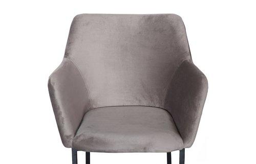 Phillips Collection Sienna Velvet Taupe Matte Black Metal Frame Bar Stool