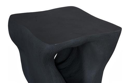 Phillips Collection Strata Charcoal Stone Side Table