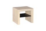 Phillips Collection Waterfall , W/ Shelf, Bleached Black Side Table