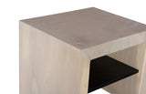 Phillips Collection Waterfall , W/ Shelf, Bleached Black Side Table