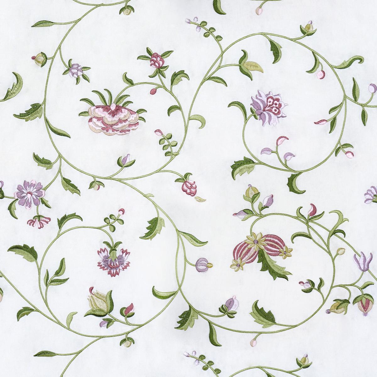 Schumacher Colette Embroidery Petal Fabric