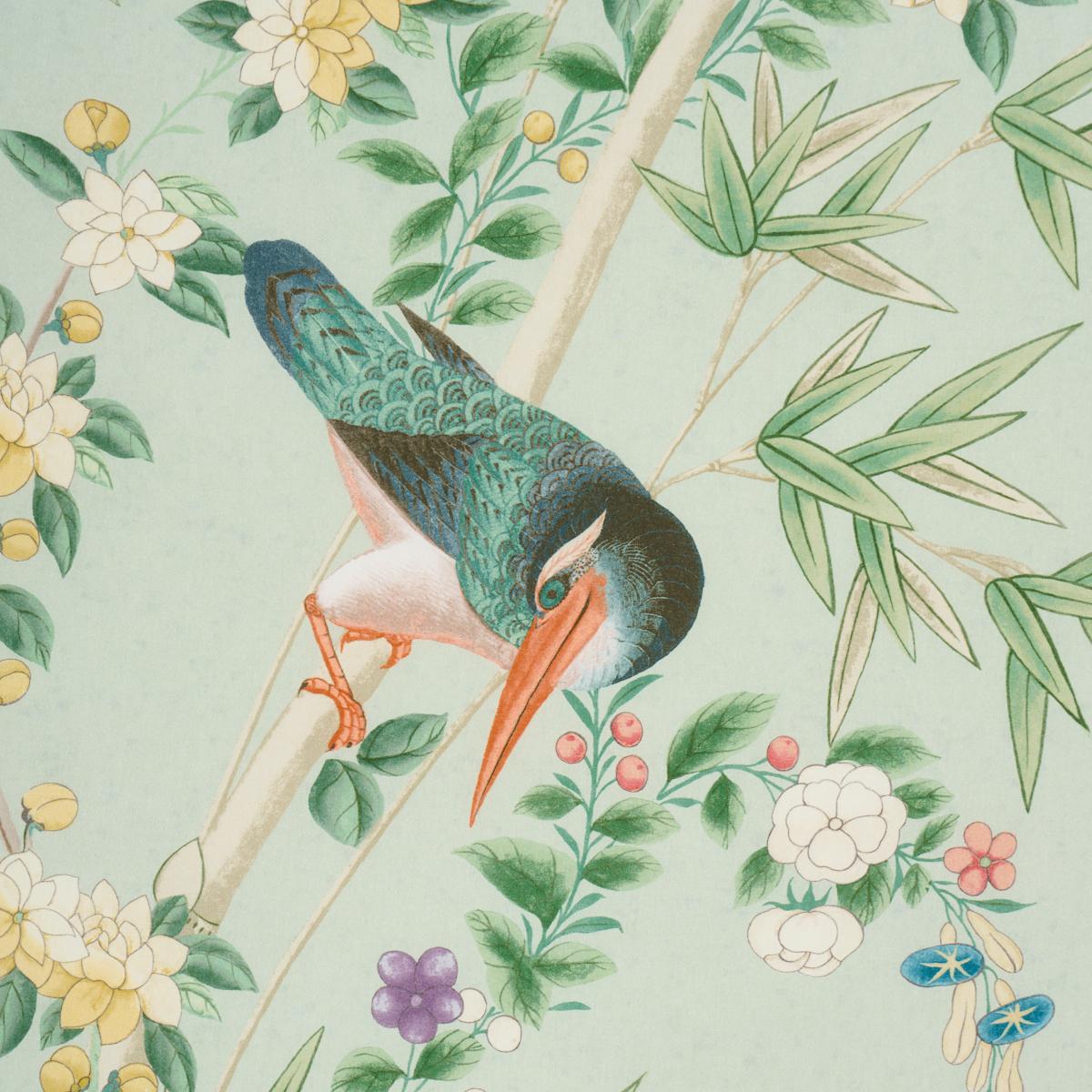 Schumacher Brighton Pavilion Panel Celadon Fabric