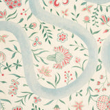 Schumacher Garthwaite Botanical Red & Blue Fabric