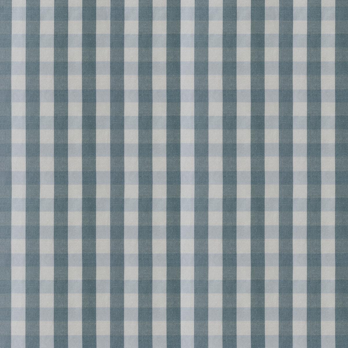Schumacher Inglebury Silk Check Aquamarine Fabric