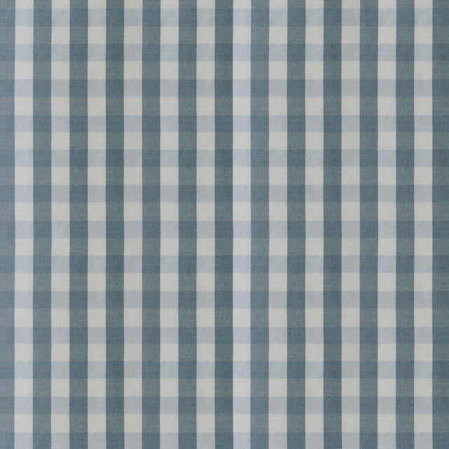 Schumacher Inglebury Silk Check Aquamarine Fabric