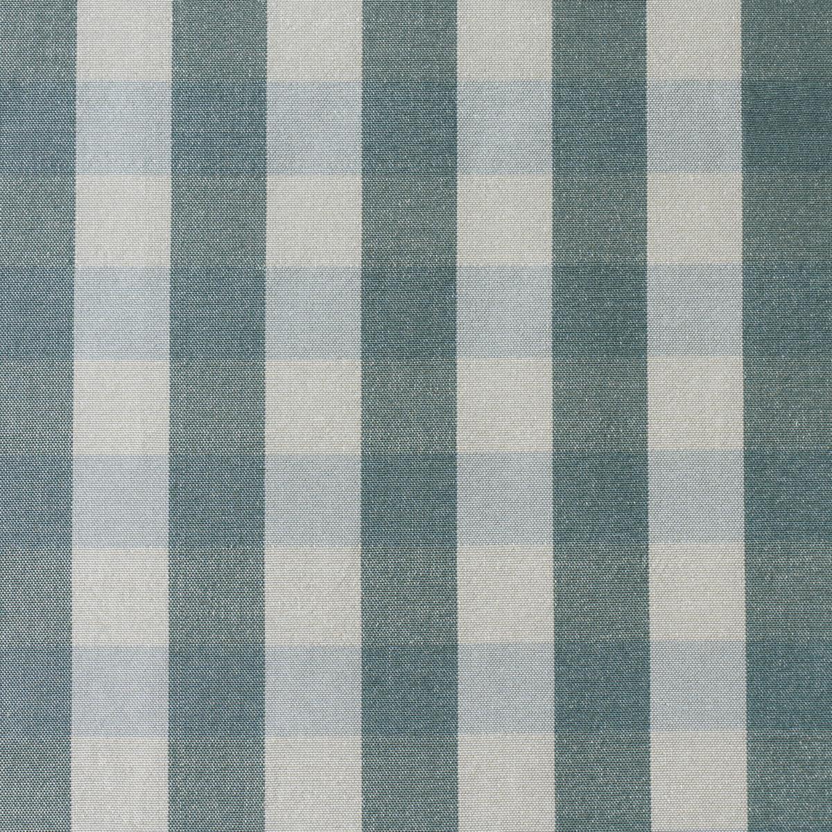 Schumacher Inglebury Silk Check Aquamarine Fabric