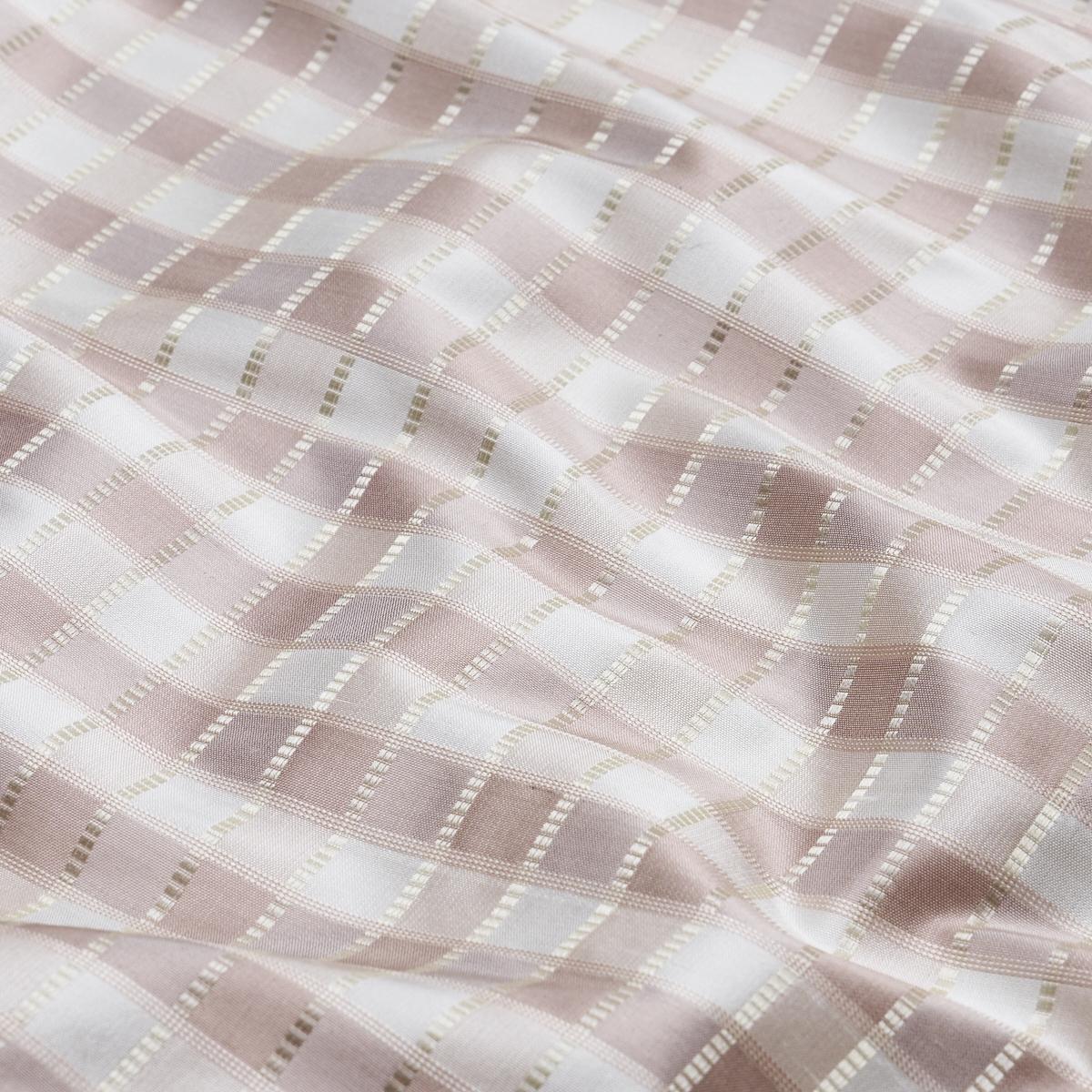 Schumacher Ingrid Silk Check Blush Fabric
