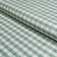 Schumacher Ingrid Silk Check Verdigris Fabric