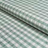 Schumacher Ingrid Silk Check Verdigris Fabric