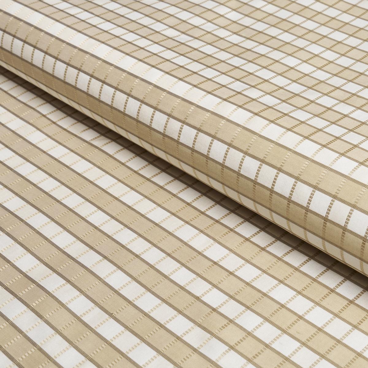 Schumacher Ingrid Silk Check Neutral Fabric