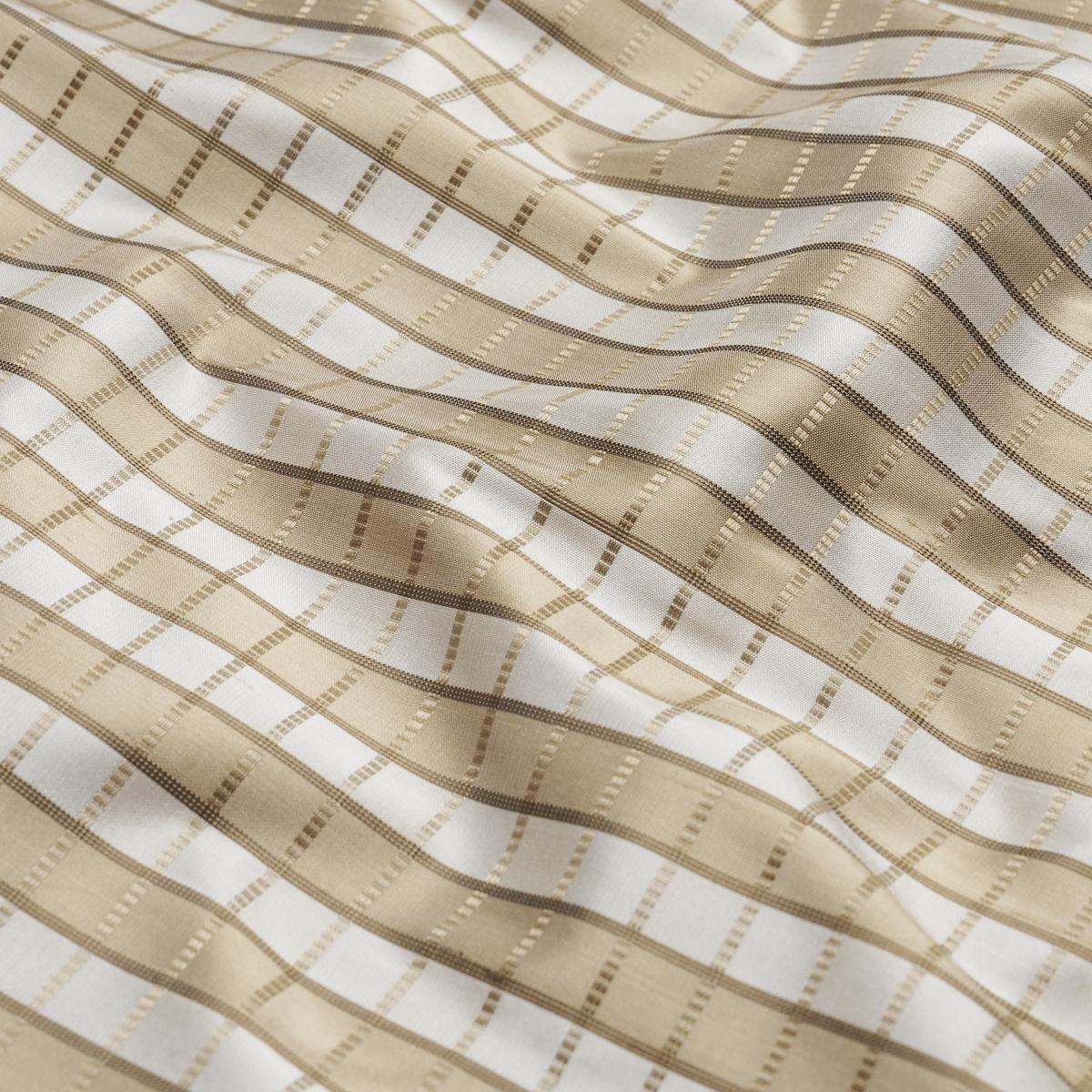 Schumacher Ingrid Silk Check Neutral Fabric