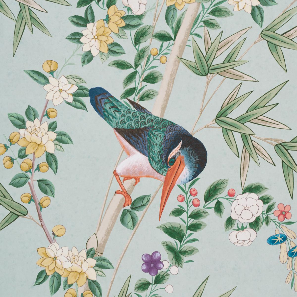 Schumacher Brighton Pavilion Panel Celadon Wallpaper