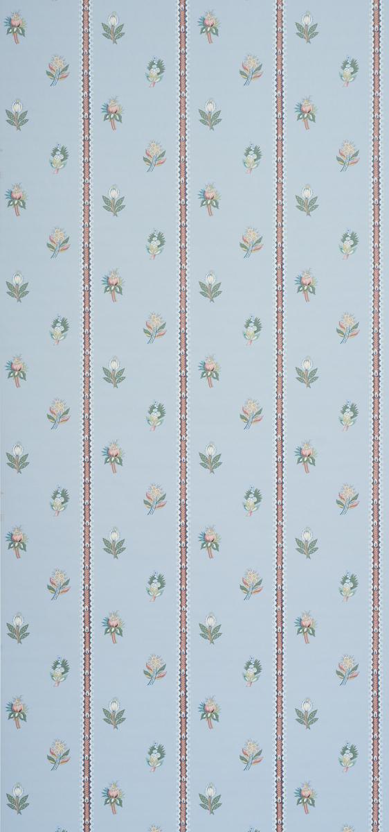Schumacher Les Fleurs Exotiques Blue Wallpaper