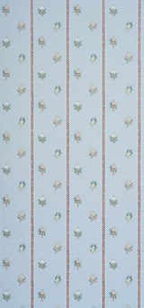 Schumacher Les Fleurs Exotiques Blue Wallpaper