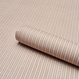 Schumacher Ribbon Stripe Sandstone Wallpaper