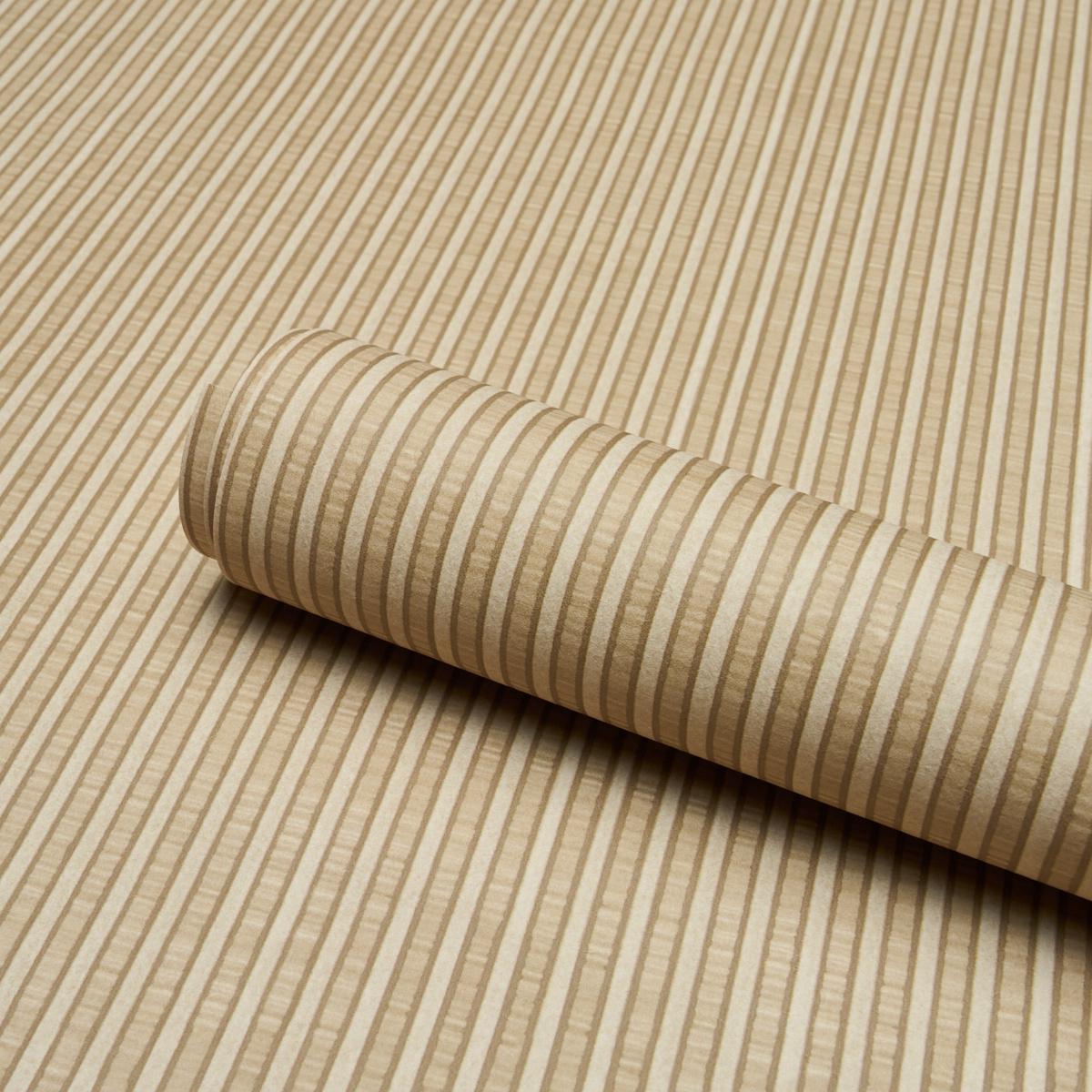 Schumacher Ribbon Stripe Wicker Wallpaper