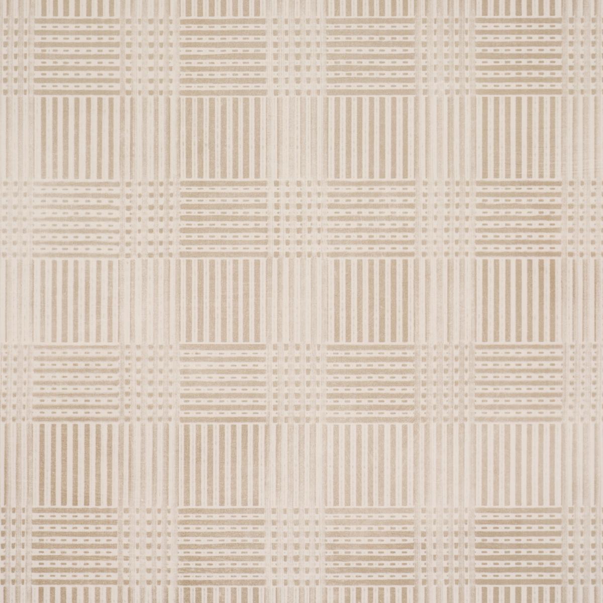 Schumacher Combed Plaid Linen Wallpaper