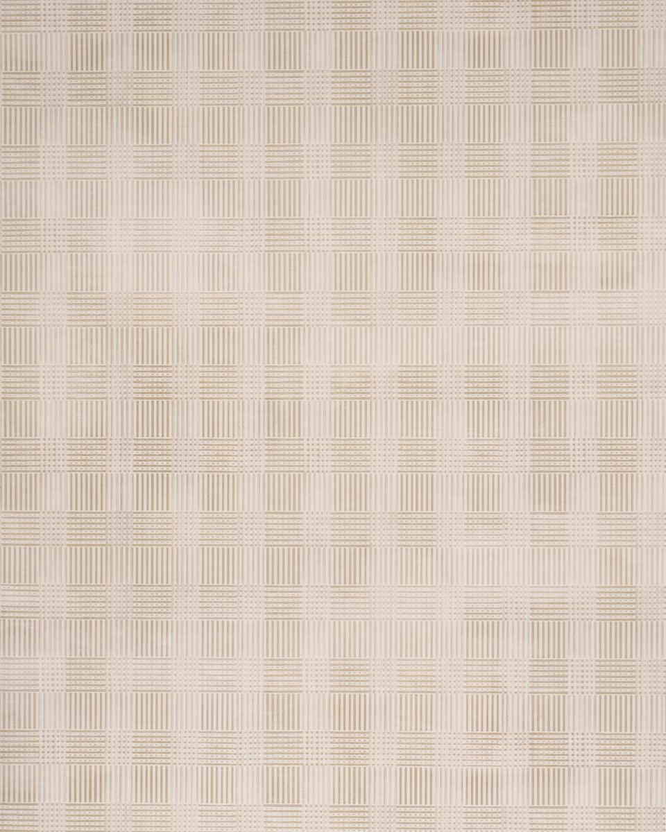 Schumacher Combed Plaid Linen Wallpaper