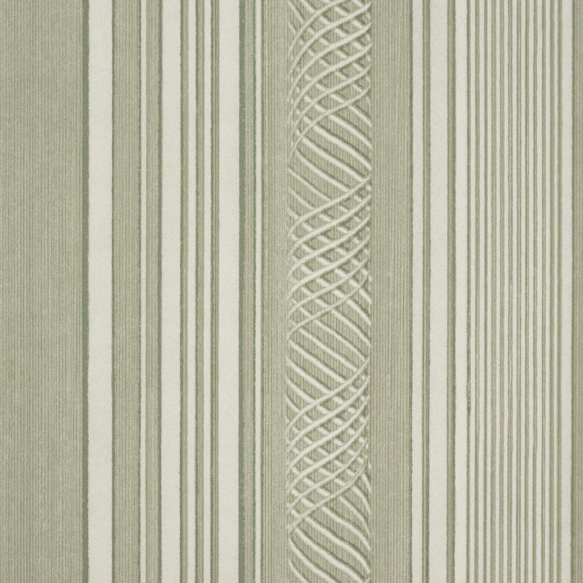Schumacher Library Stripe Rosemary Wallpaper