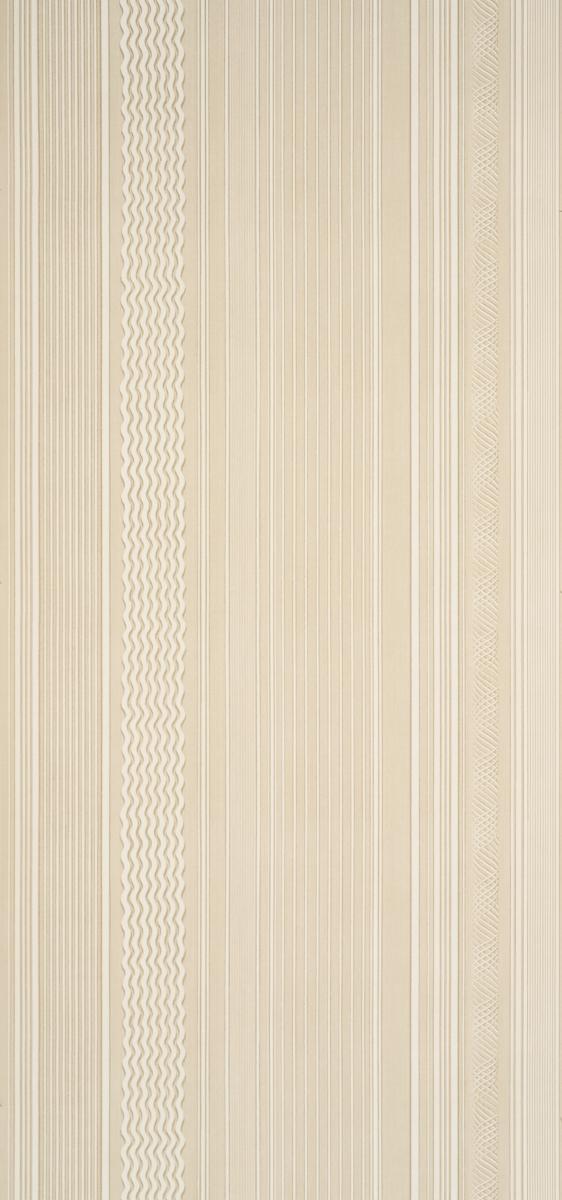 Schumacher Library Stripe Sand Wallpaper