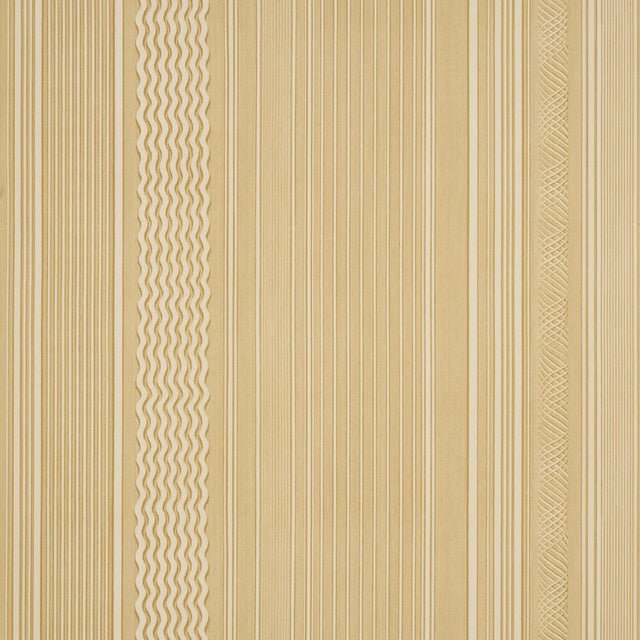 Schumacher Library Stripe Optimists Yellow Wallpaper