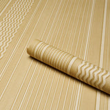 Schumacher Library Stripe Optimists Yellow Wallpaper
