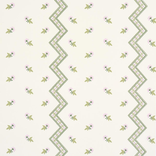 Schumacher Babington Floral Lavender Wallpaper