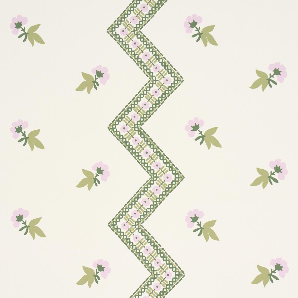 Schumacher Babington Floral Lavender Wallpaper