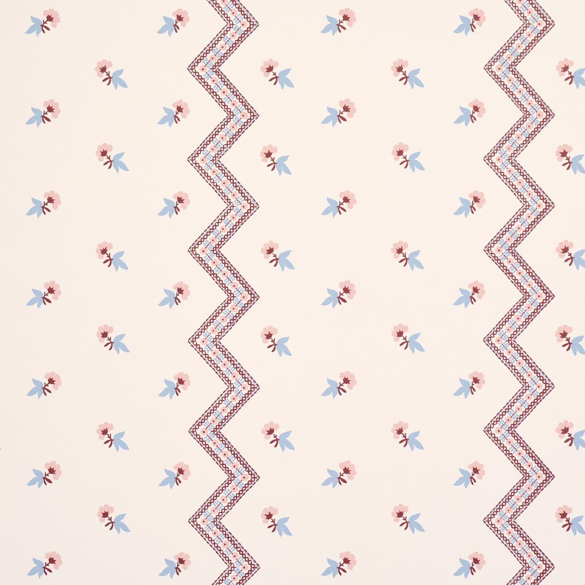 Schumacher Babington Floral Blush Wallpaper