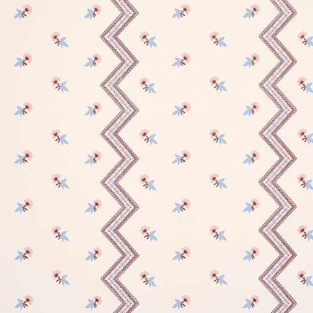 Schumacher Babington Floral Blush Wallpaper