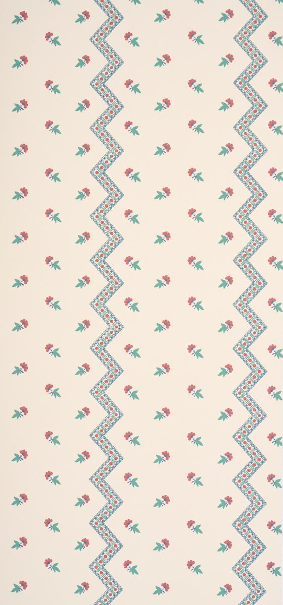 Schumacher Babington Floral Red Wallpaper