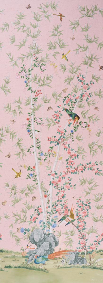 Schumacher Brighton Pavilion Panel Blush Wallpaper