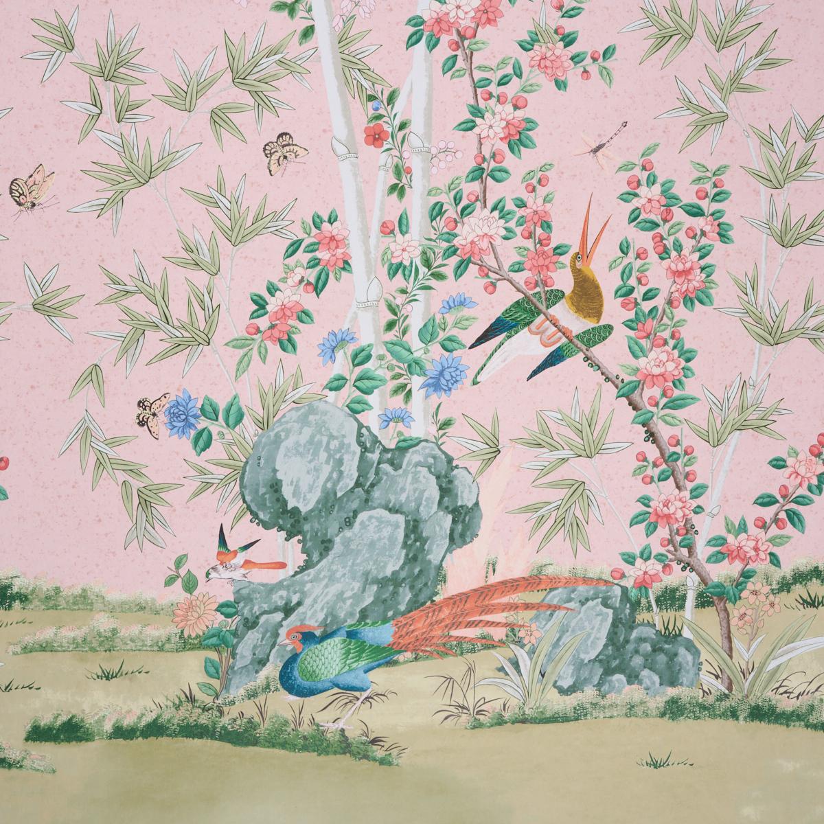 Schumacher Brighton Pavilion Panel Blush Wallpaper