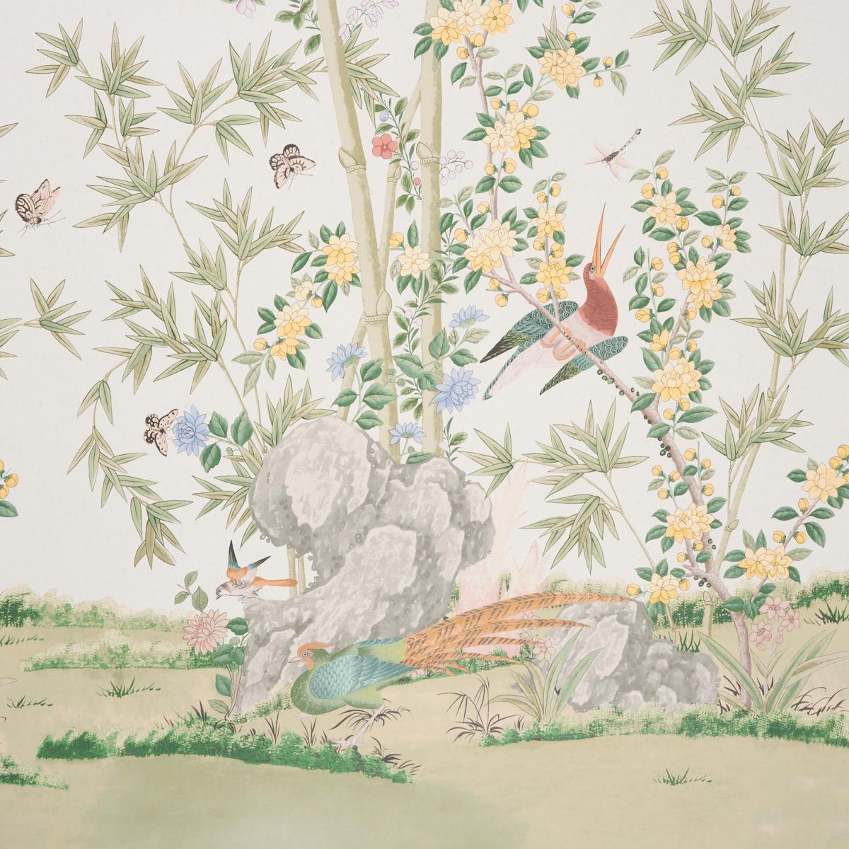Schumacher Brighton Pavilion Panel Ivory Wallpaper