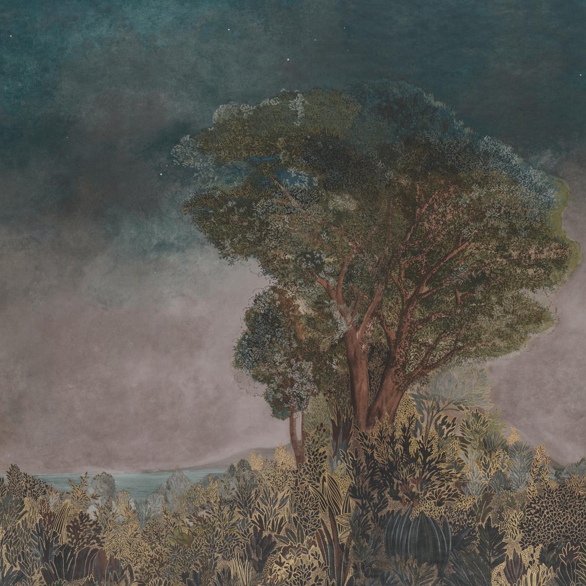 Schumacher Otherland 4 Panel Set Dusk Wallpaper