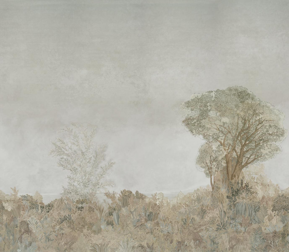 Schumacher Otherland 4 Panel Set Mist Wallpaper