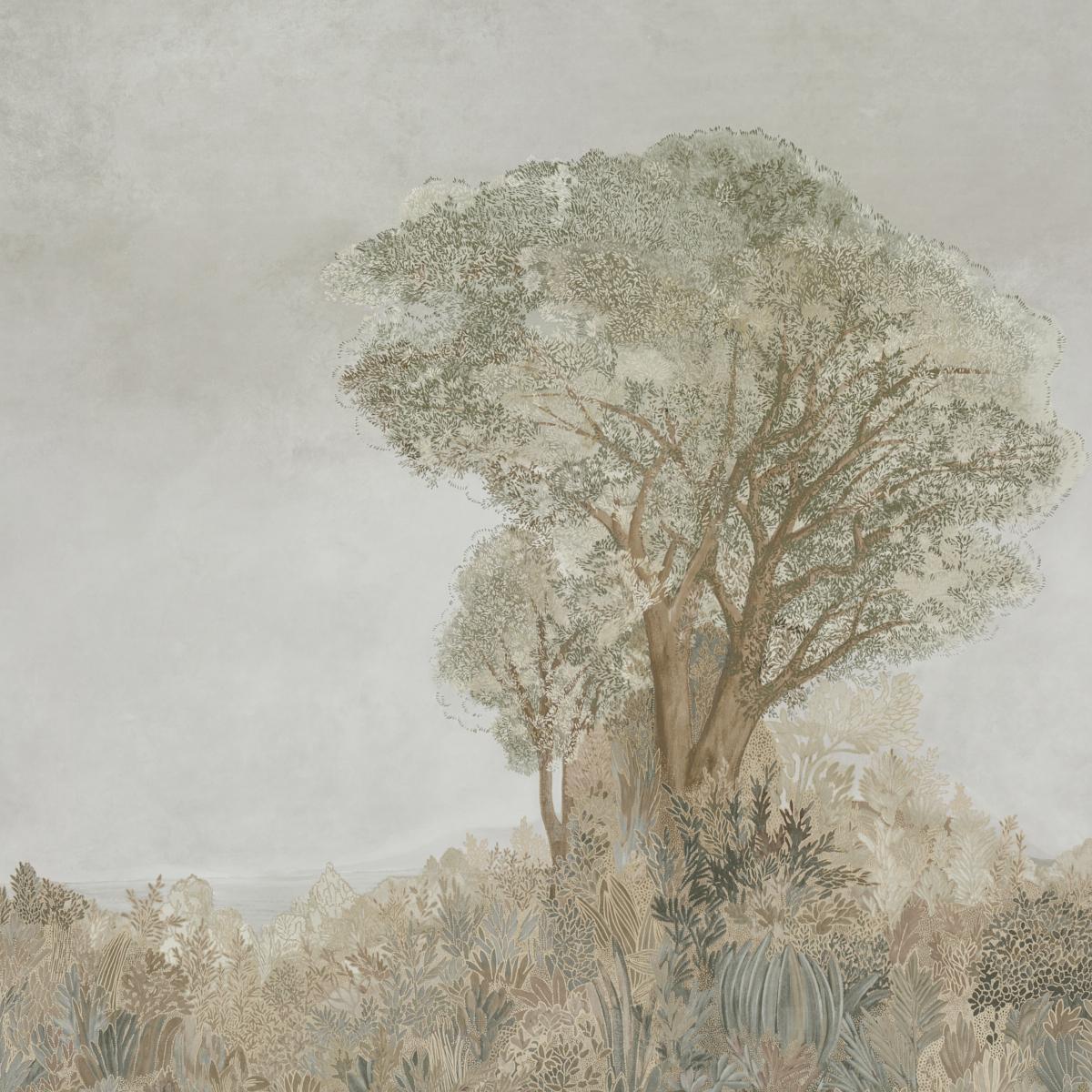 Schumacher Otherland 4 Panel Set Mist Wallpaper