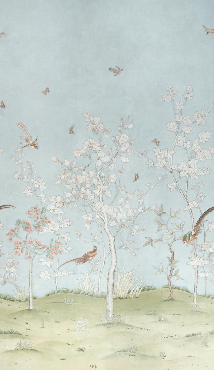 Schumacher Morning Symphony 2 Panel Set Sky Wallpaper