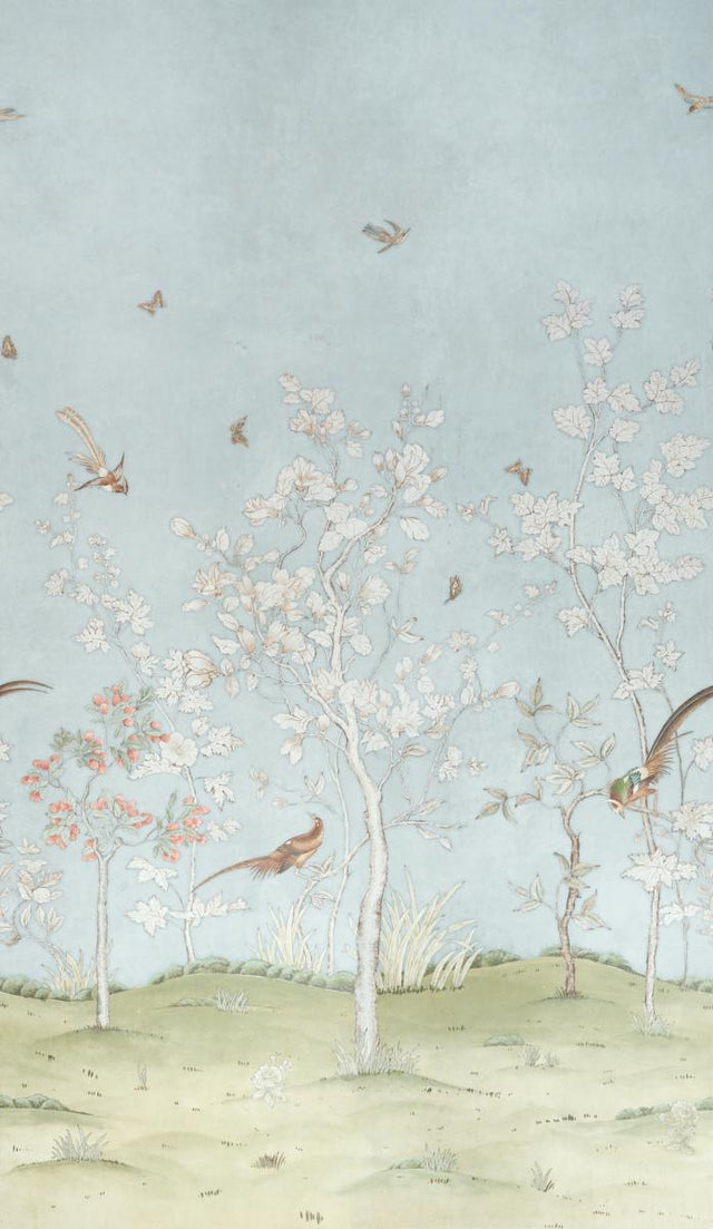 Schumacher Morning Symphony 2 Panel Set Sky Wallpaper