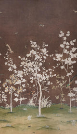Schumacher Morning Symphony 2 Panel Set Chocolate Wallpaper