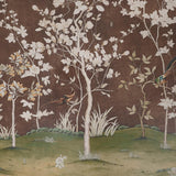 Schumacher Morning Symphony 2 Panel Set Chocolate Wallpaper