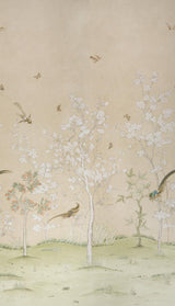 Schumacher Morning Symphony 2 Panel Set Sand Wallpaper