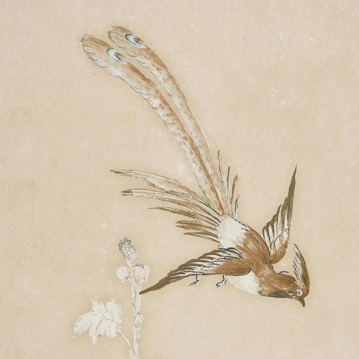 Schumacher Morning Symphony 2 Panel Set Sand Wallpaper