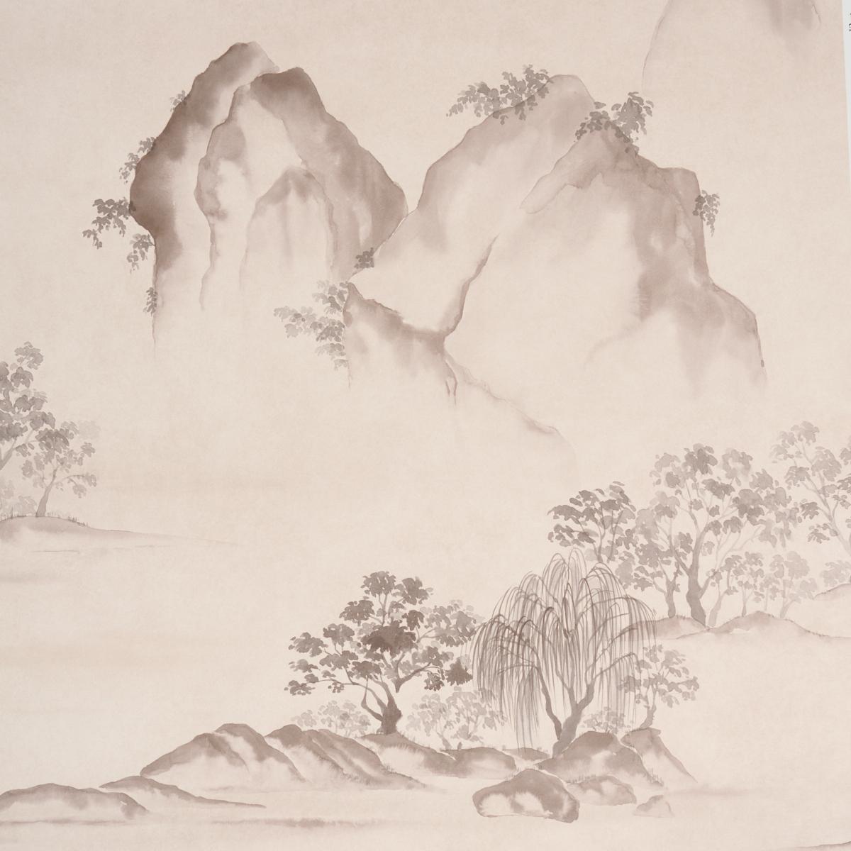 Schumacher Toyama 4 Panel Set Parchment Wallpaper