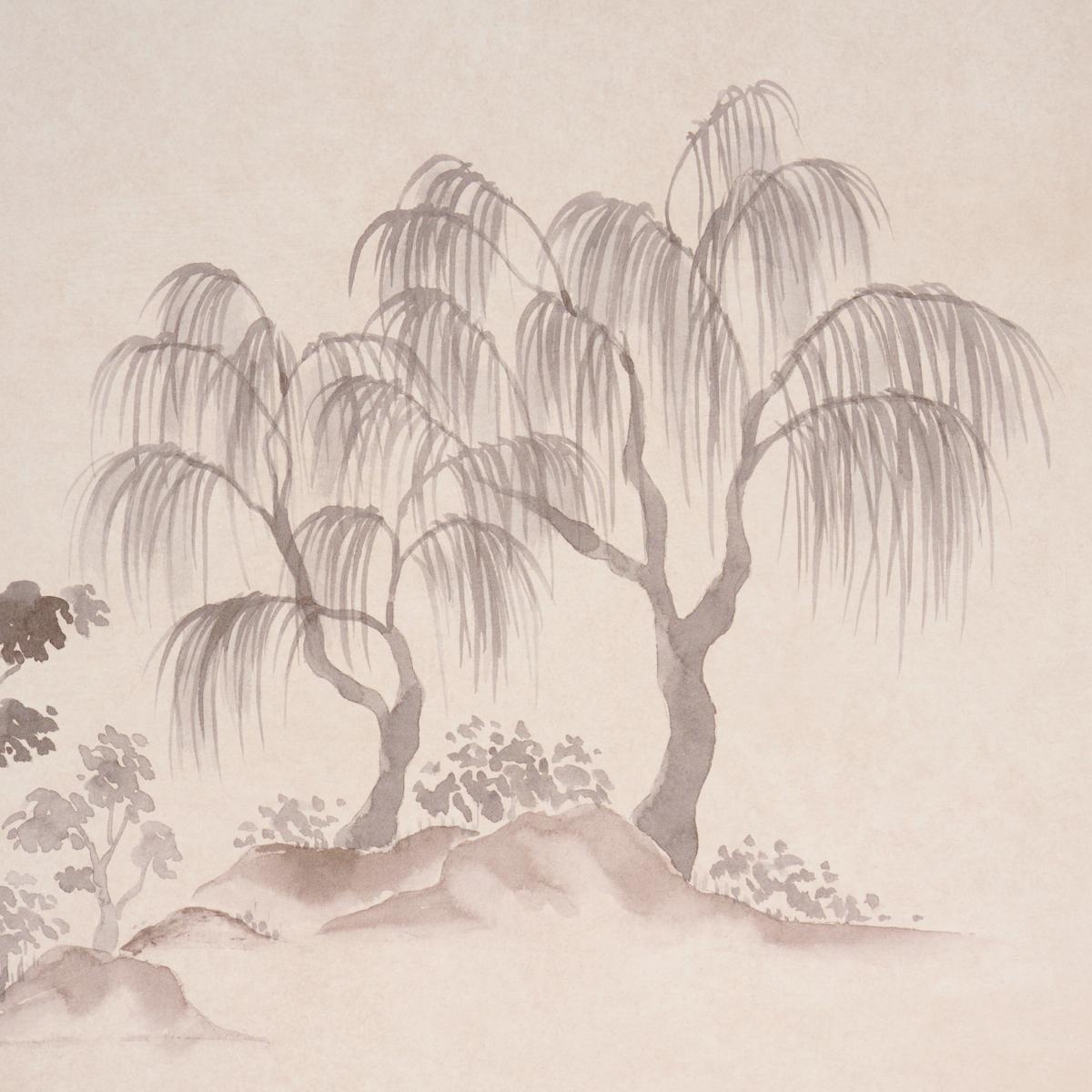 Schumacher Toyama 4 Panel Set Parchment Wallpaper
